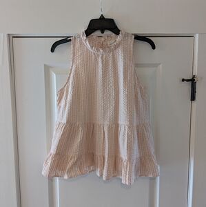 Universal Thread Peplum Top Women's Small Lightweight 100% Cotton Sleeveless, S